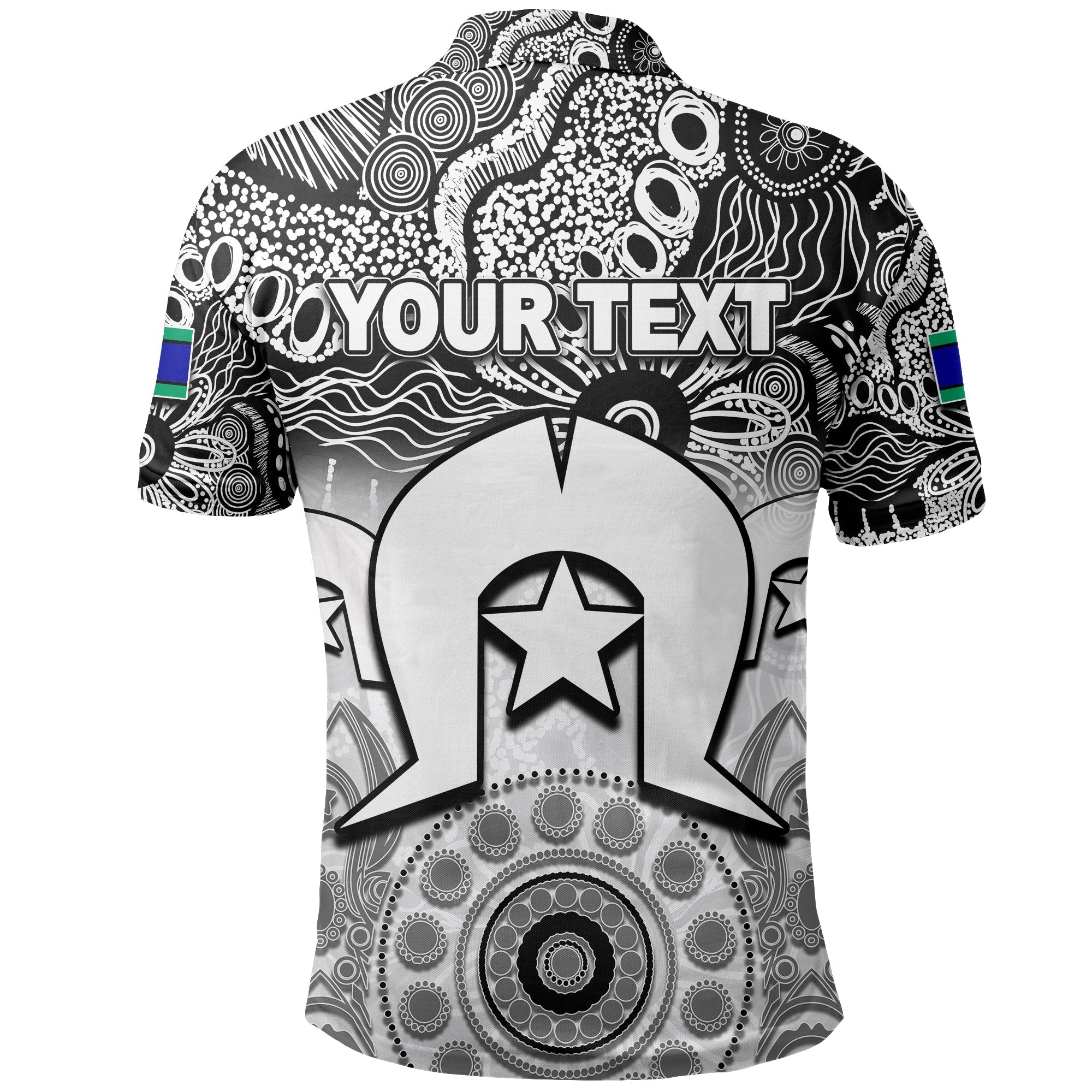 custom-personalised-magpies-australian-football-torres-strait-islanders-mix-aboriginal-polo-shirt