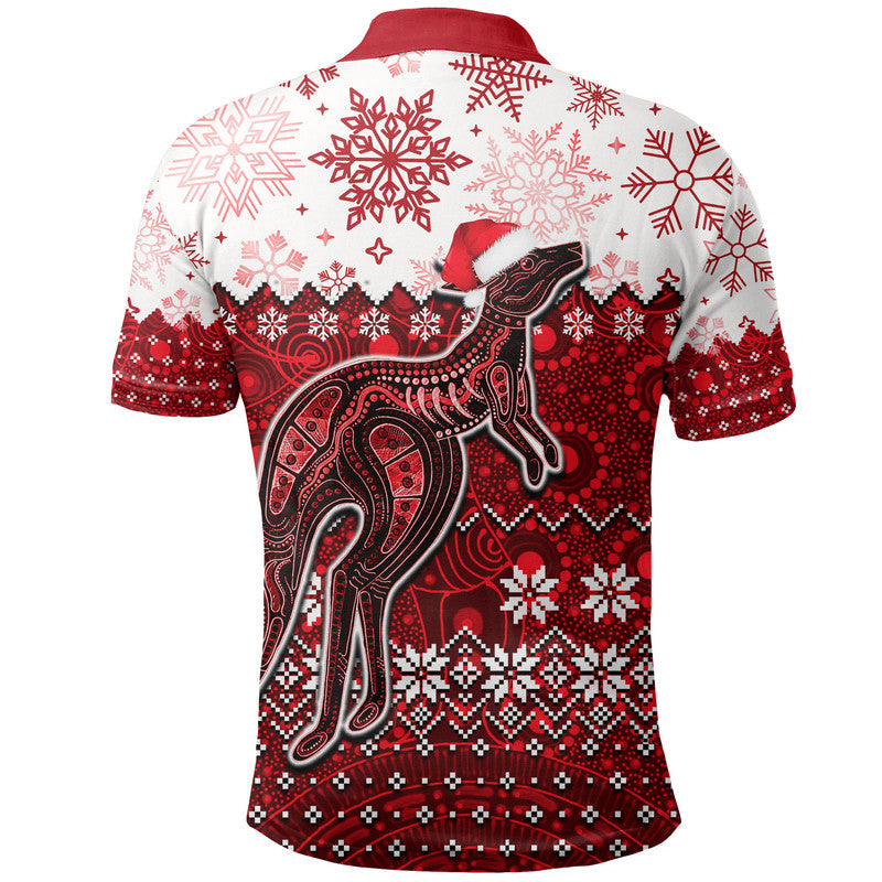 aboriginal-christmas-2022-kangaroo-polo-shirt-red-style