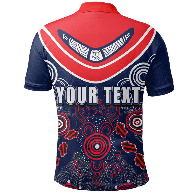 custom-personalised-sydney-roosters-boomerang-aboriginal-polo-shirt