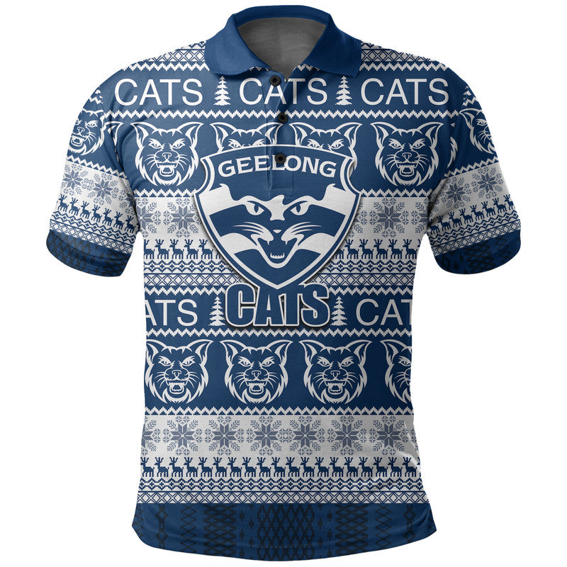 australian-football-league-christmas-cats-polo-shirt