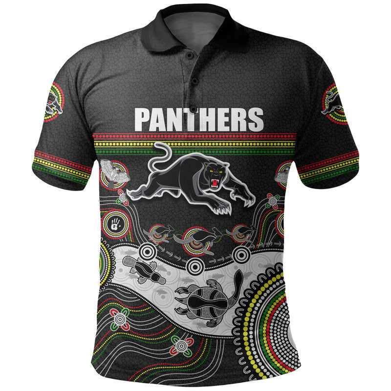custom-personalised-panthers-rugby-polo-shirt-aboriginal-2023-black-style