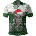 aboriginal-christmas-2022-koala-polo-shirt-green-style