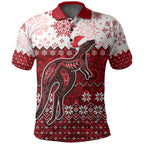 aboriginal-christmas-2022-kangaroo-polo-shirt-red-style