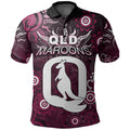 (Custom Personalised) QLD Maroons Polo Shirt Aboriginal  LT6