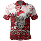 aboriginal-christmas-2022-koala-polo-shirt-red-style