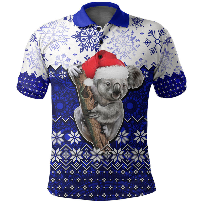 aboriginal-christmas-2022-koala-polo-shirt-blue-style