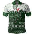 aboriginal-christmas-2022-kangaroo-polo-shirt-green-style