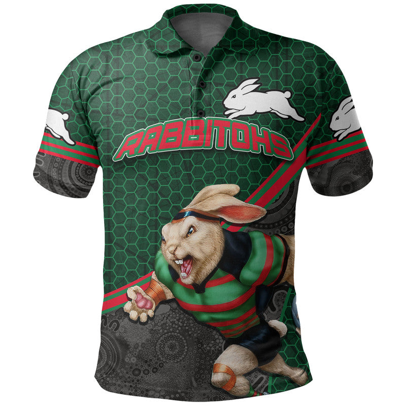 custom-personalised-rabbitohs-rugby-polo-shirt-mix-aboriginal-simple