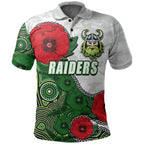 custom-personalised-anzac-day-nrl-raiders-army-mix-aboriginal-polo-shirt