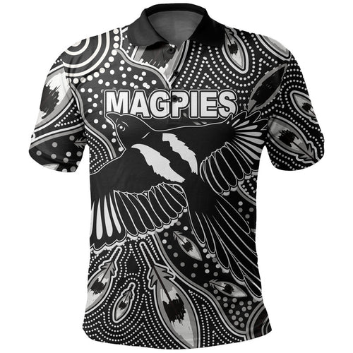 custom-personalised-collingwood-magpies-polo-shirt-aboriginal-art