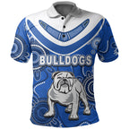 (Custom Personalised) Bulldogs Rugby Aboriginal Boomerang Polo Shirt Jersey 