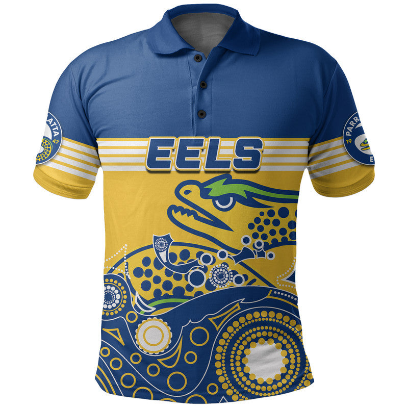 custom-personalised-eels-rugby-polo-shirt-aboriginal-simple