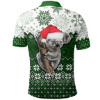 aboriginal-christmas-2022-koala-polo-shirt-green-style