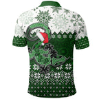 aboriginal-christmas-2022-lizard-polo-shirt-green-style