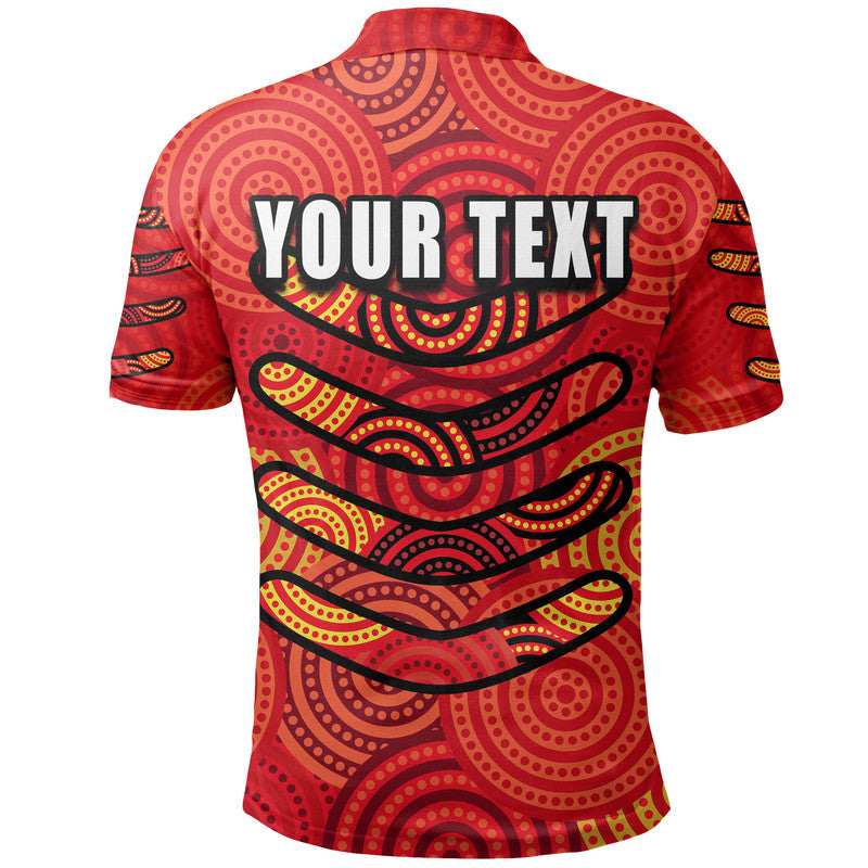 custom-personalised-boomerang-aboriginal-dot-patterns-polo-shirt-red-style