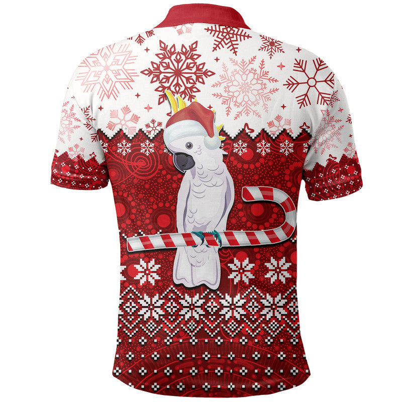 aboriginal-christmas-2022-cockatoo-polo-shirt-red-style
