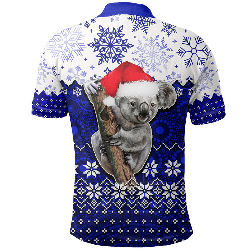 aboriginal-christmas-2022-koala-polo-shirt-blue-style