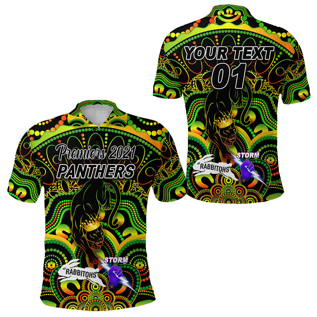 custom-personalised-penrith-panthers-polo-shirt-2021-indigenous-premiers-the-king-custom-text-and-number