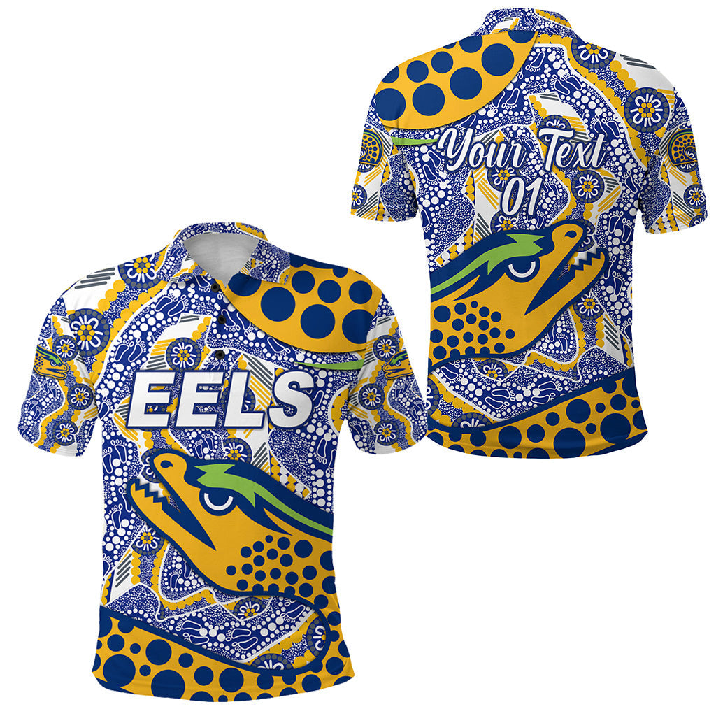 custom-personalised-parramatta-eels-polo-shirt-2021-indigenous-simple-style-blue-custom-text-and-number
