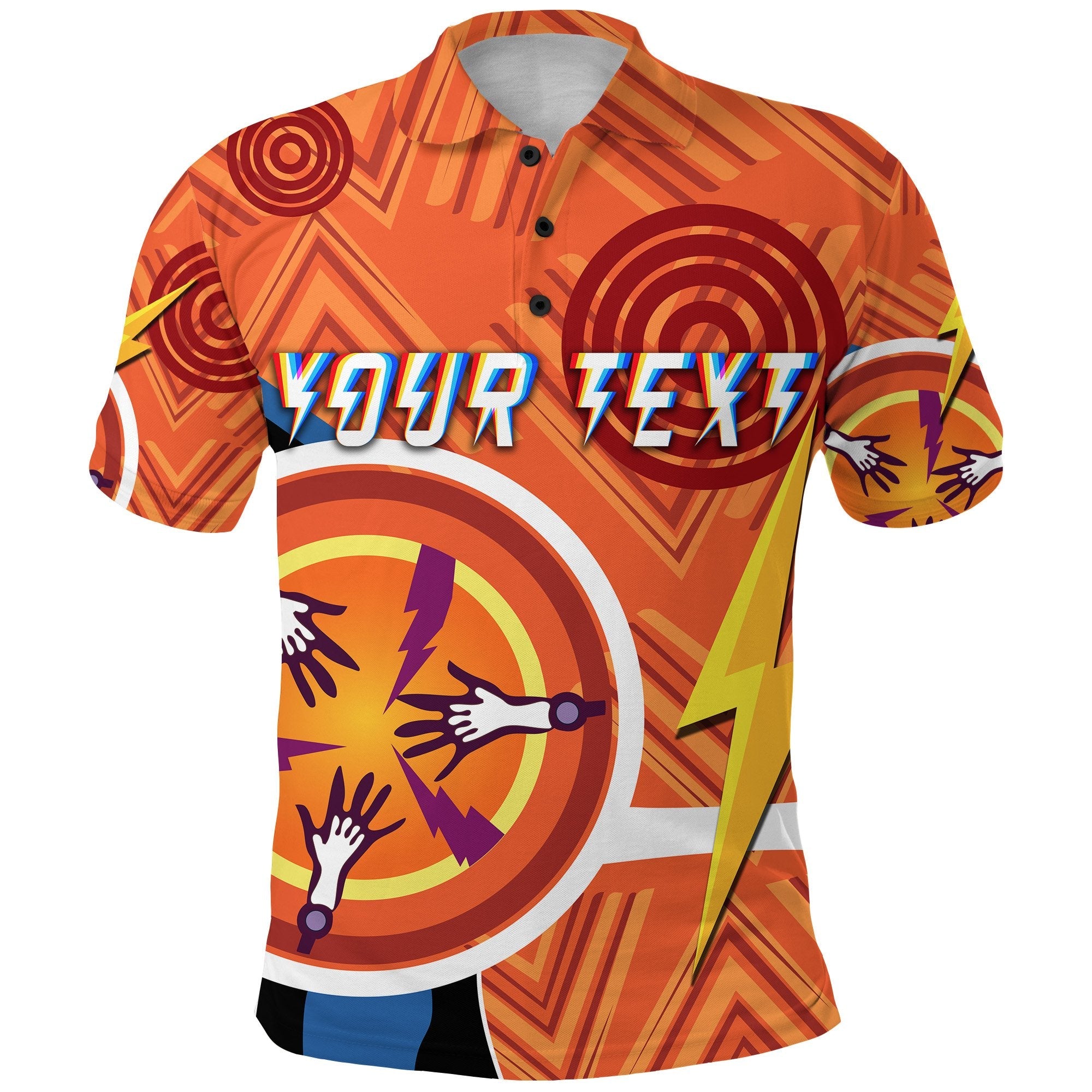 custom-personalised-storm-polo-shirt-simple-indigenous-orange