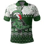 aboriginal-christmas-2022-lizard-polo-shirt-green-style