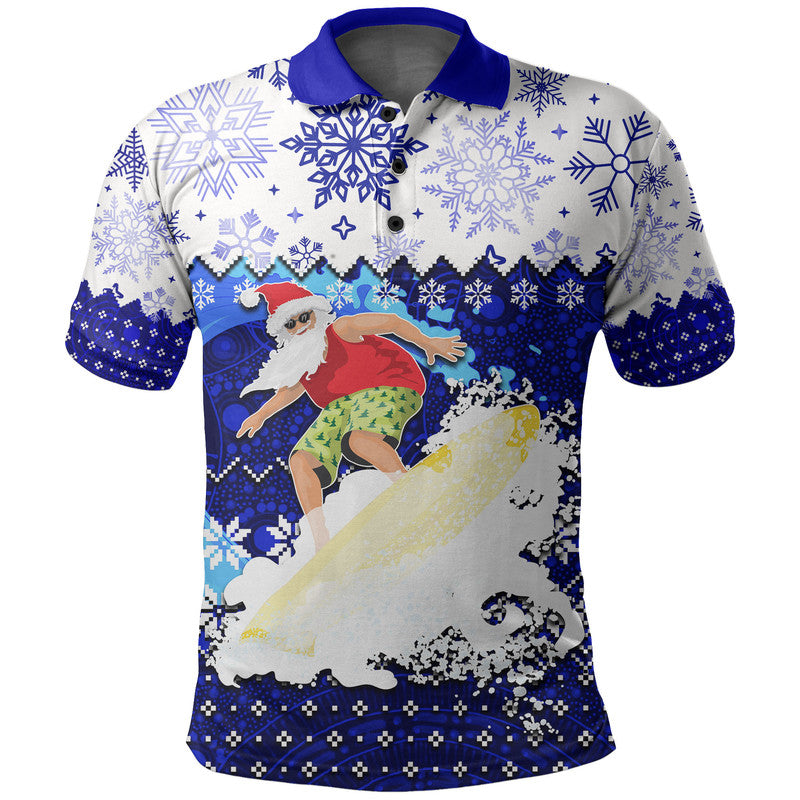 aboriginal-christmas-2022-santa-claus-surfing-polo-shirt-blue-style
