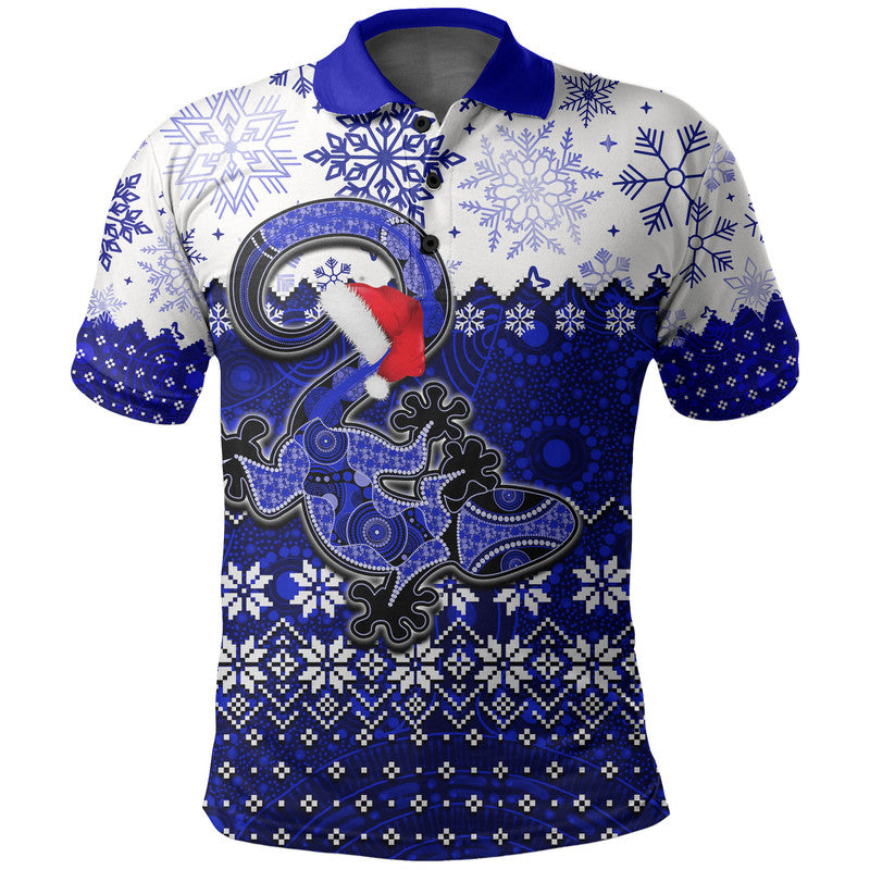 aboriginal-christmas-2022-lizard-polo-shirt-blue-style