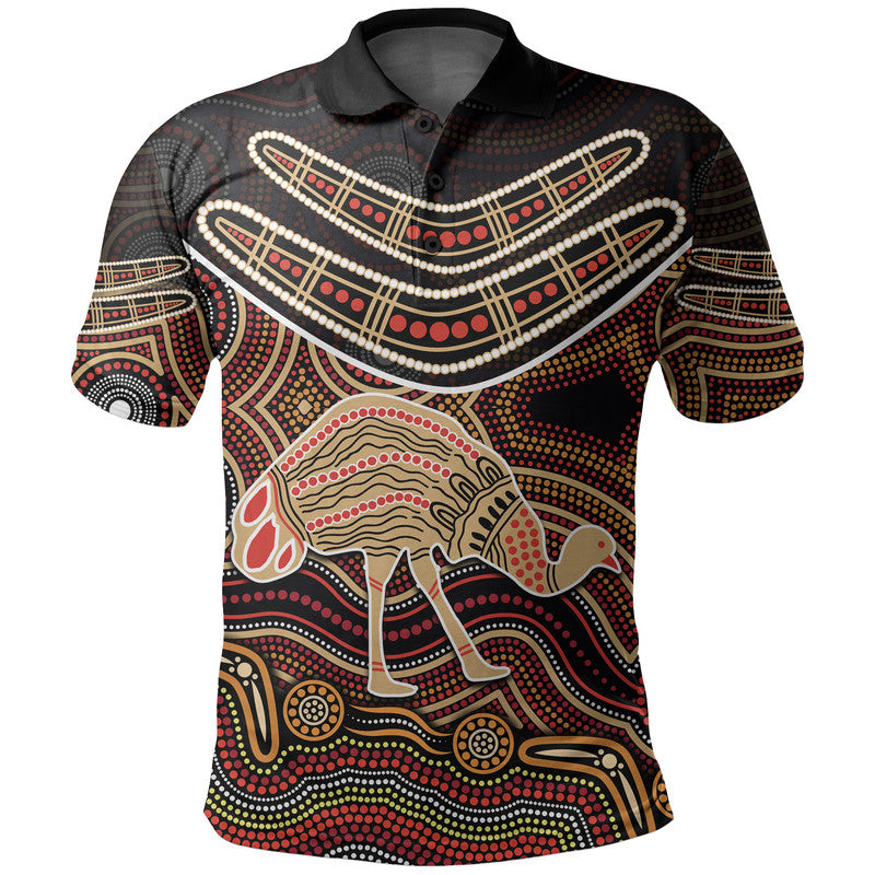 custom-personalised-emu-aboriginal-boomerang-polo-shirt-no2