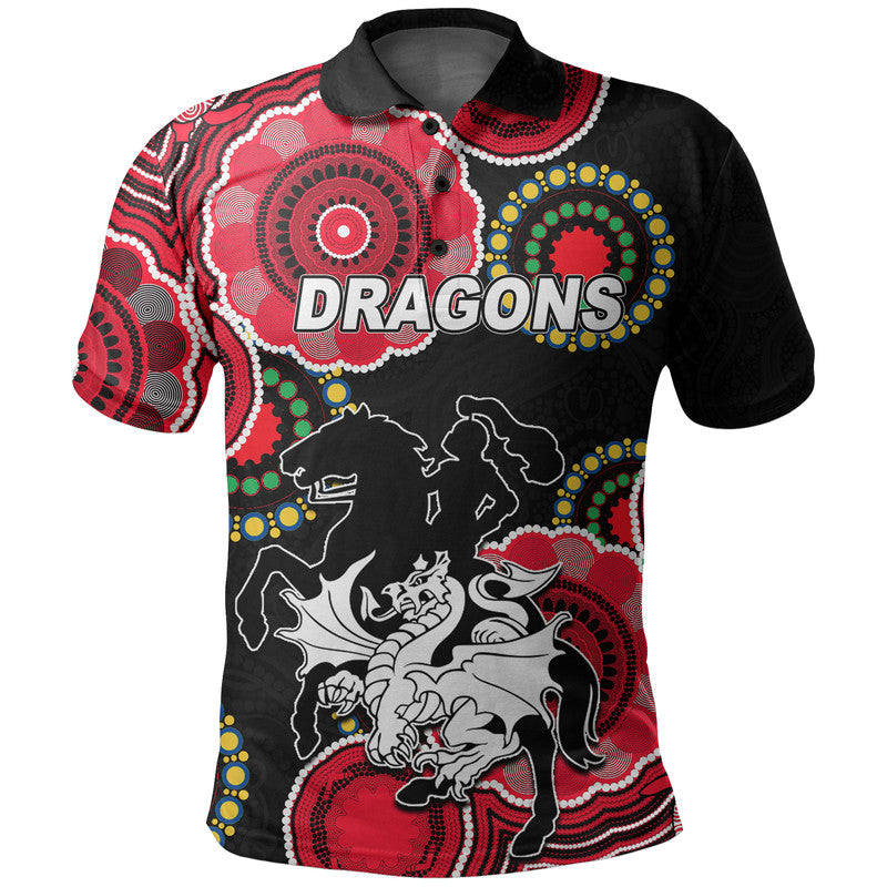custom-personalised-dragons-rugby-aboriginal-vibe-polo-shirt-black