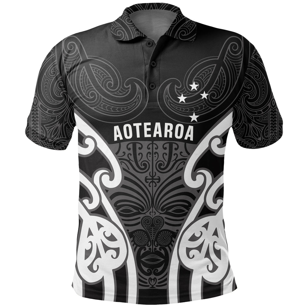 aotearoa-polo-shirt-maori-moko-black-white