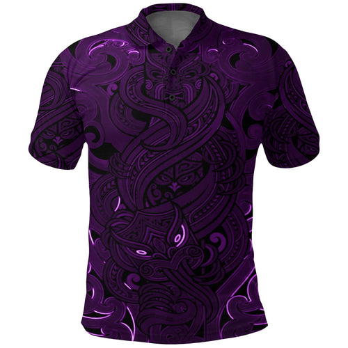 new-zealand-polo-shirt-maori-gods-golf-shirt-tumatauenga-god-of-war-purple