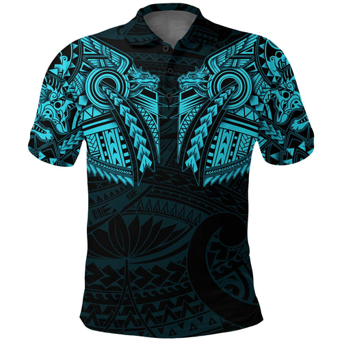 new-zealand-polo-shirt-maori-tattoo-wolf-dragon-golf-shirt-blue