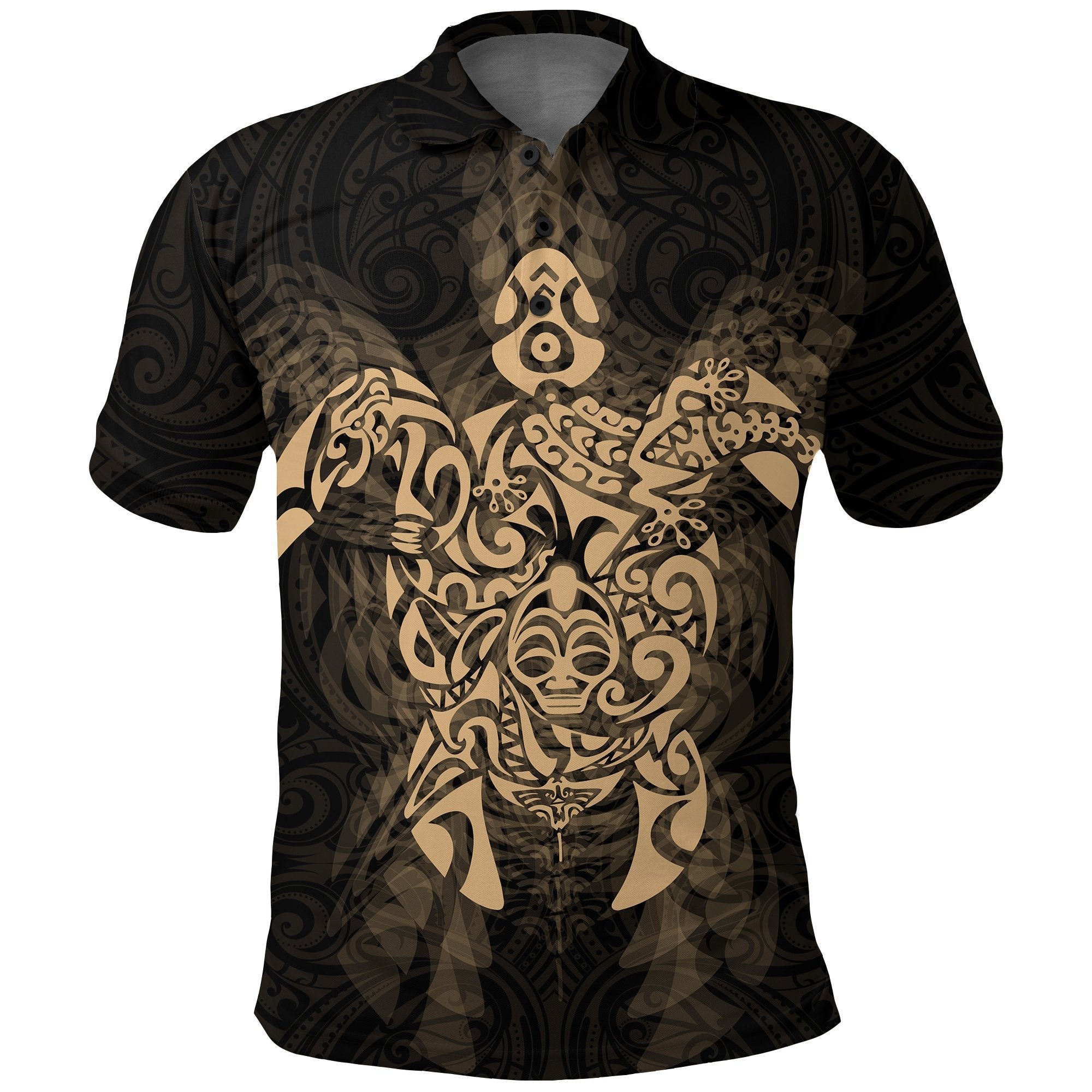 new-zealand-maori-polo-shirt-wairua-tattoo-turtle-golf-shirts-gold