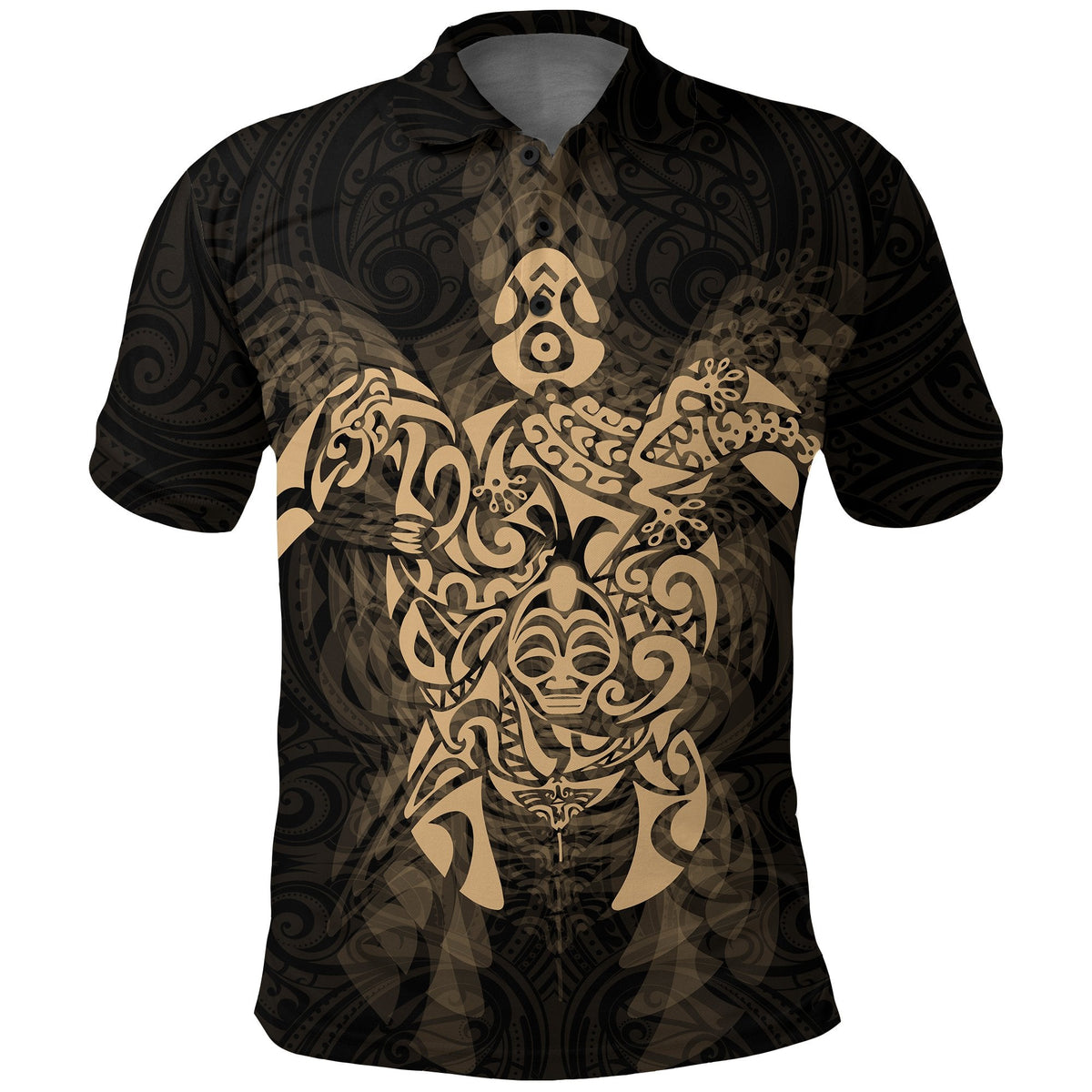 new-zealand-maori-polo-shirt-wairua-tattoo-turtle-golf-shirts-gold