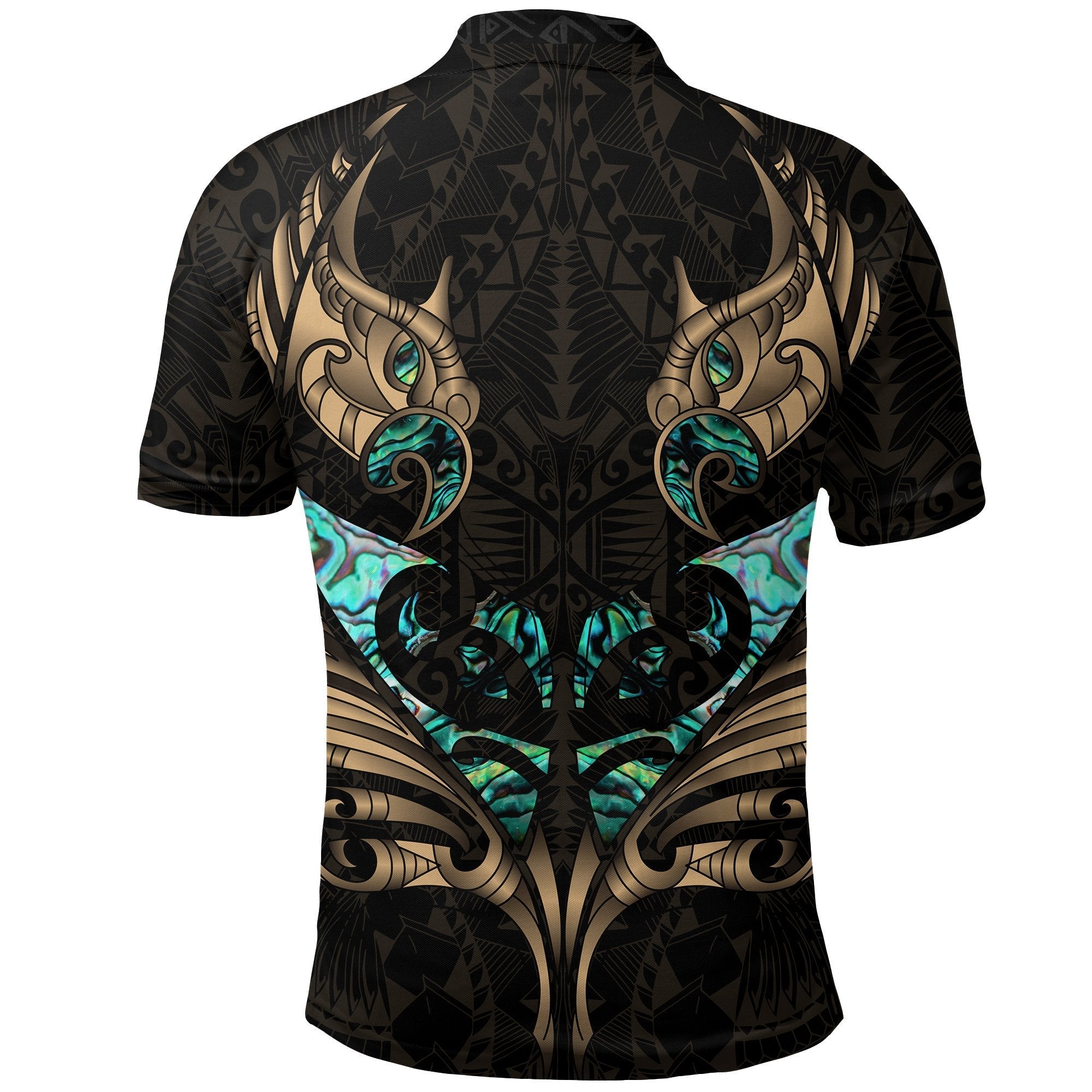 new-zealand-polo-shirt-manaia-paua-fern-wing-gold