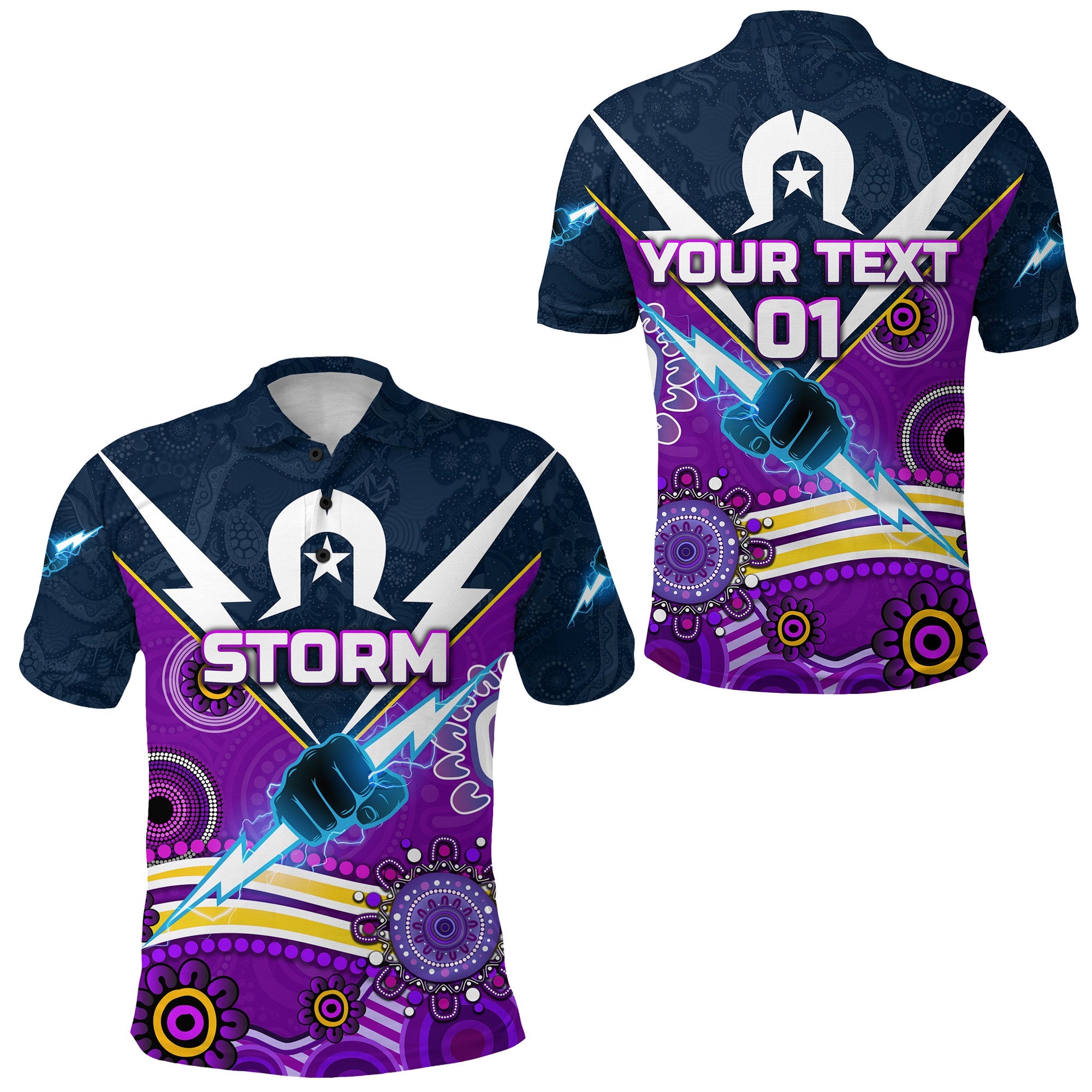 custom-personalised-melbourne-storm-polo-shirt-2021-naidoc-indigenous-custom-text-and-number