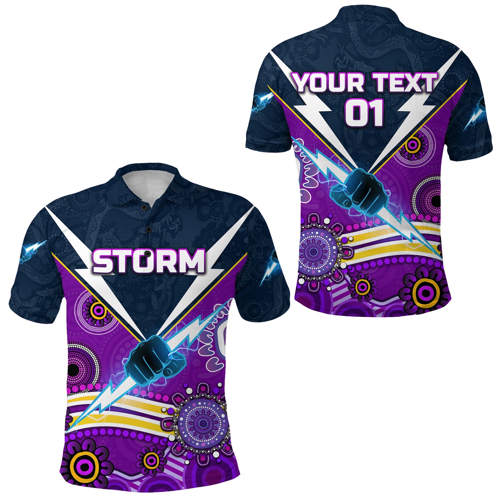 custom-personalised-melbourne-storm-polo-shirt-2021-indigenous-custom-text-and-number