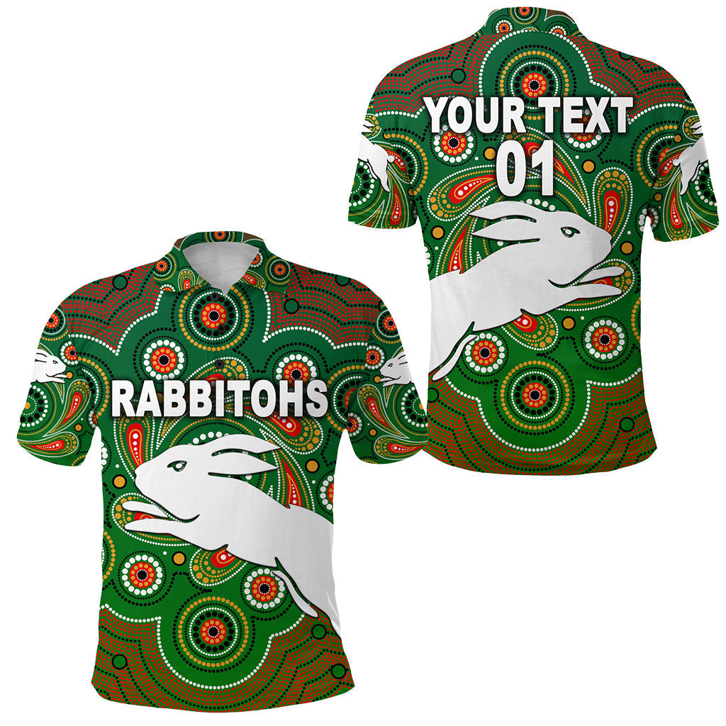 custom-personalised-south-sydney-rabbitohs-polo-shirt-2021-indigenous-vibes-green-custom-text-and-number
