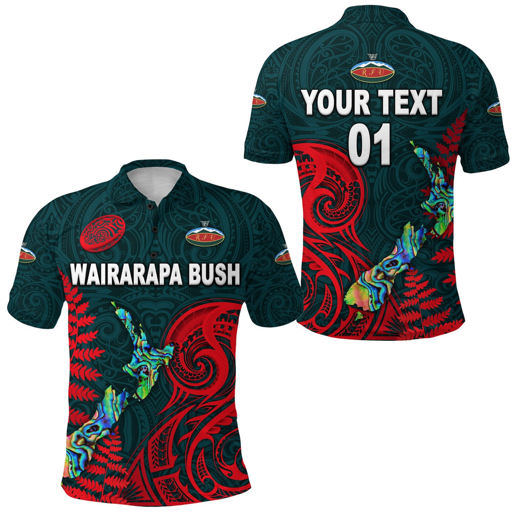 custom-personalised-maori-wairarapa-bush-rugby-polo-shirt-new-zealand-silver-fern-custom-text-and-number