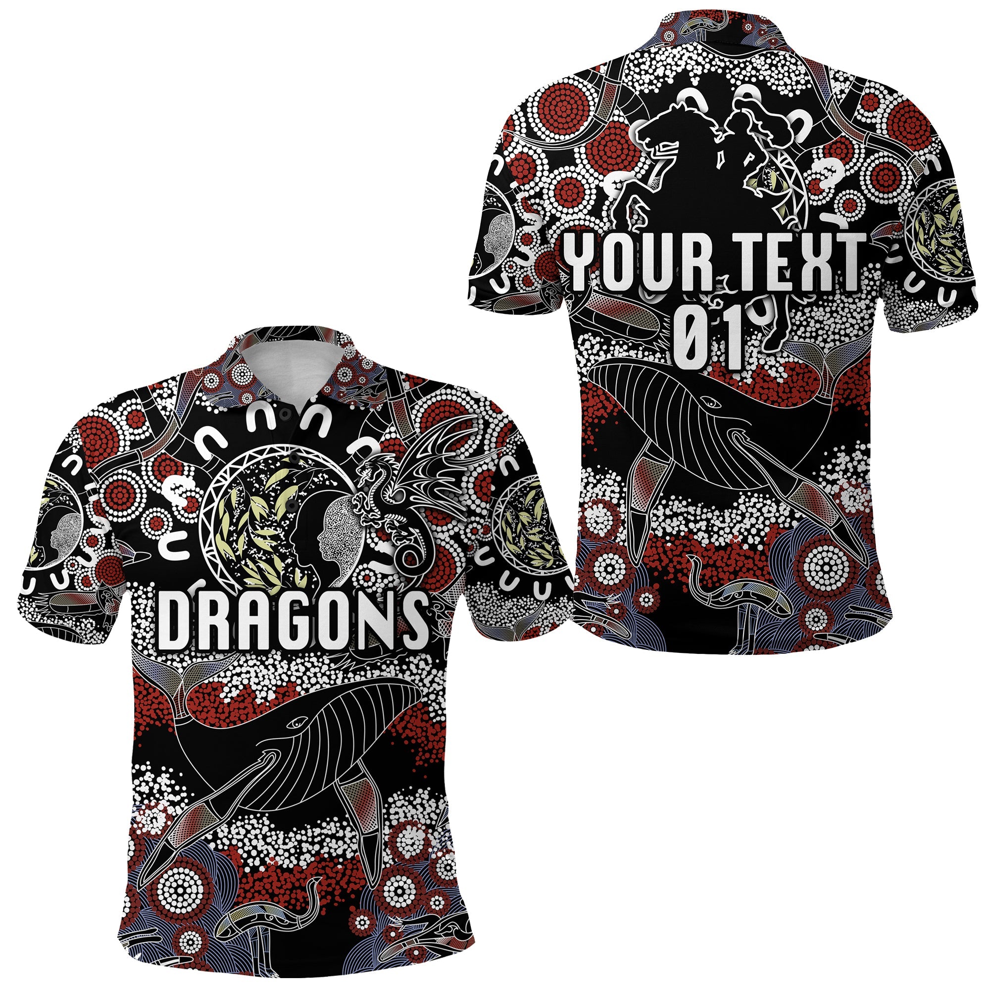 custom-personalised-st-george-illawarra-dragons-polo-shirt-2021-indigenous-black-custom-text-and-number
