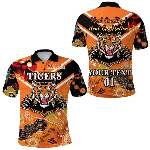 custom-personalised-wests-polo-shirt-tigers-indigenous-naidoc-heal-country-heal-our-nation-orange-no-1-custom-text-and-number