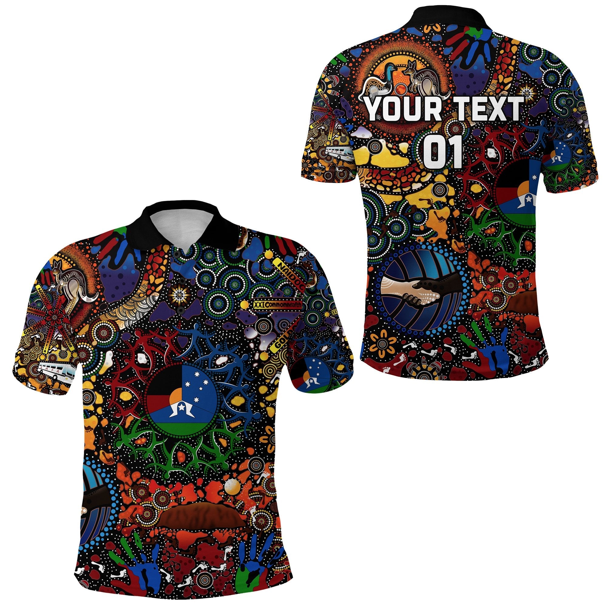 custom-personalised-australia-naidoc-week-2021-polo-shirt-indigenous-be-proud-custom-text-and-number