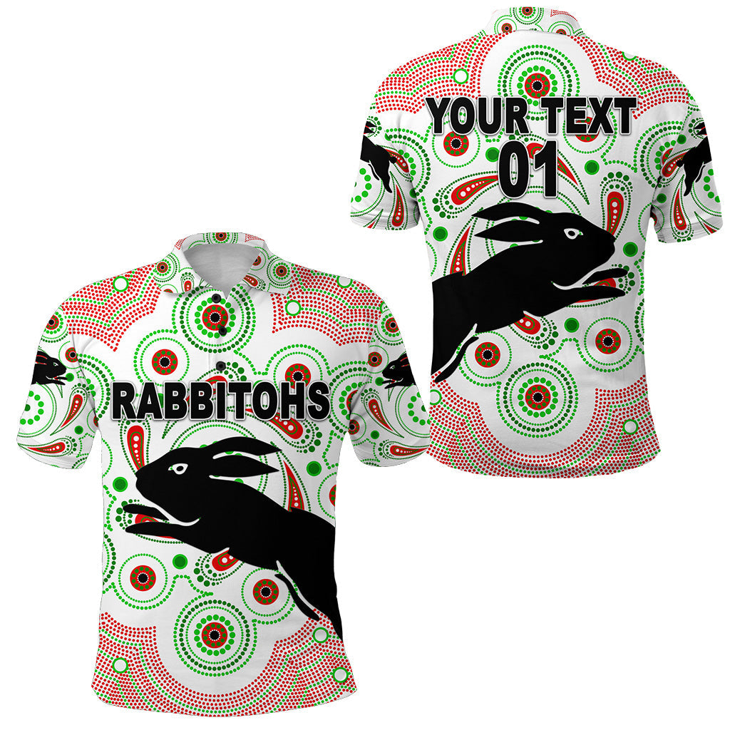 custom-personalised-south-sydney-rabbitohs-polo-shirt-2021-indigenous-vibes-white-custom-text-and-number