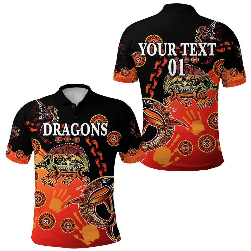 custom-personalised-st-george-dragons-polo-shirt-simple-indigenous-latest-version-custom-text-and-number