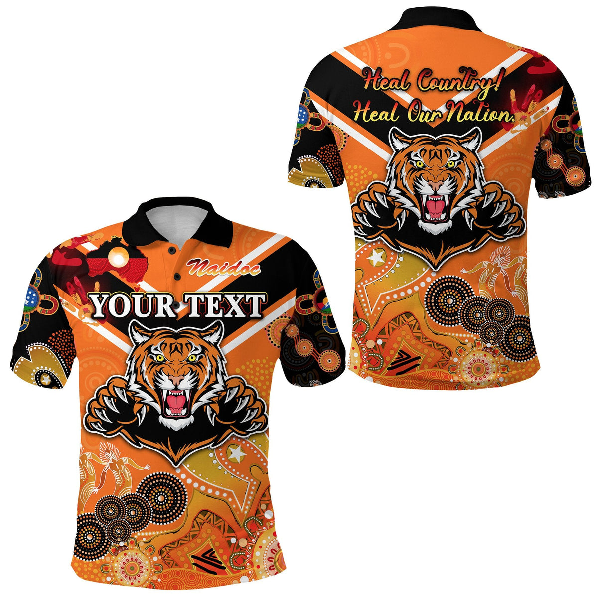 custom-personalised-wests-polo-shirt-tigers-indigenous-naidoc-heal-country-heal-our-nation-orange-no-1