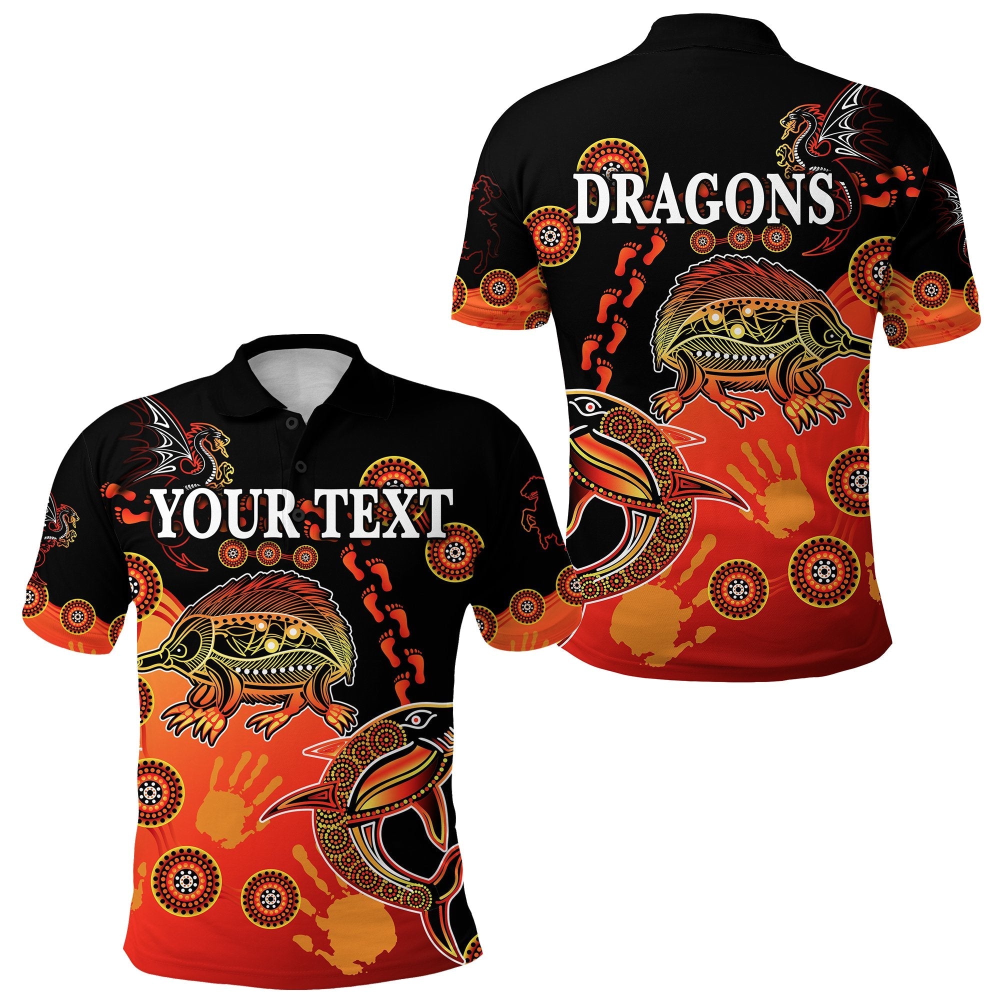 custom-personalised-st-george-dragons-polo-shirt-simple-indigenous-latest-version