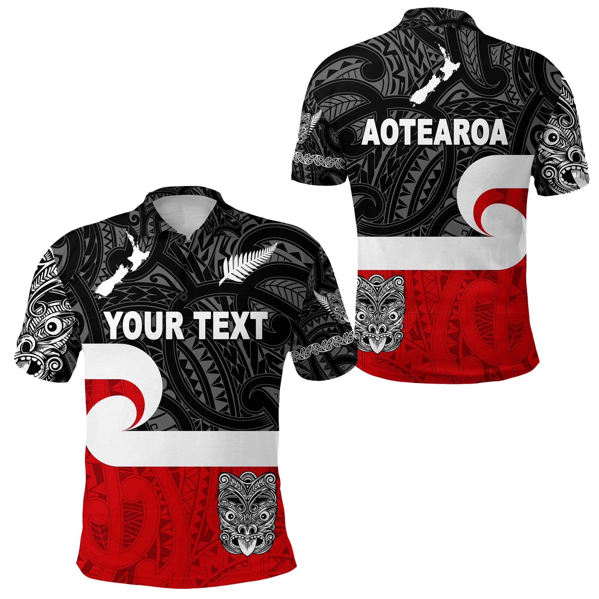 custom-personalised-maori-aotearoa-haka-polo-shirt-new-zealand-simple