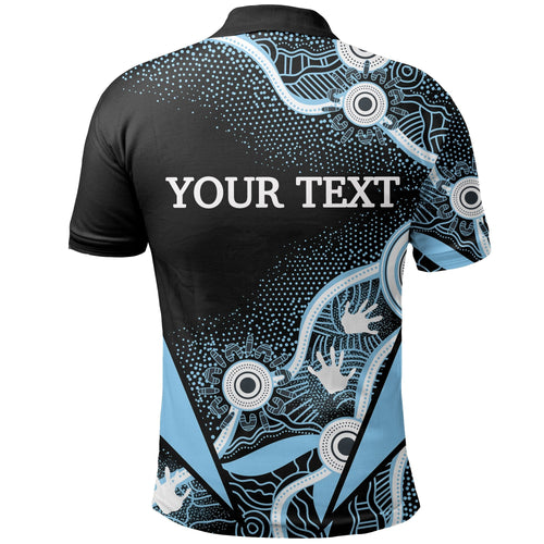 custom-personalisedsharks-aboriginal-polo-shirt-light-blue