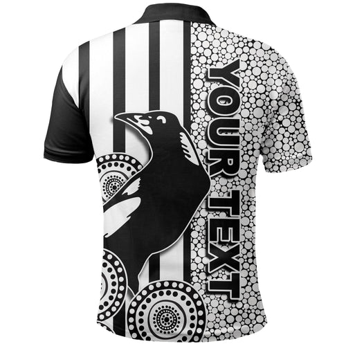 custom-personalised-magpies-polo-shirt-aboriginal-dot-white