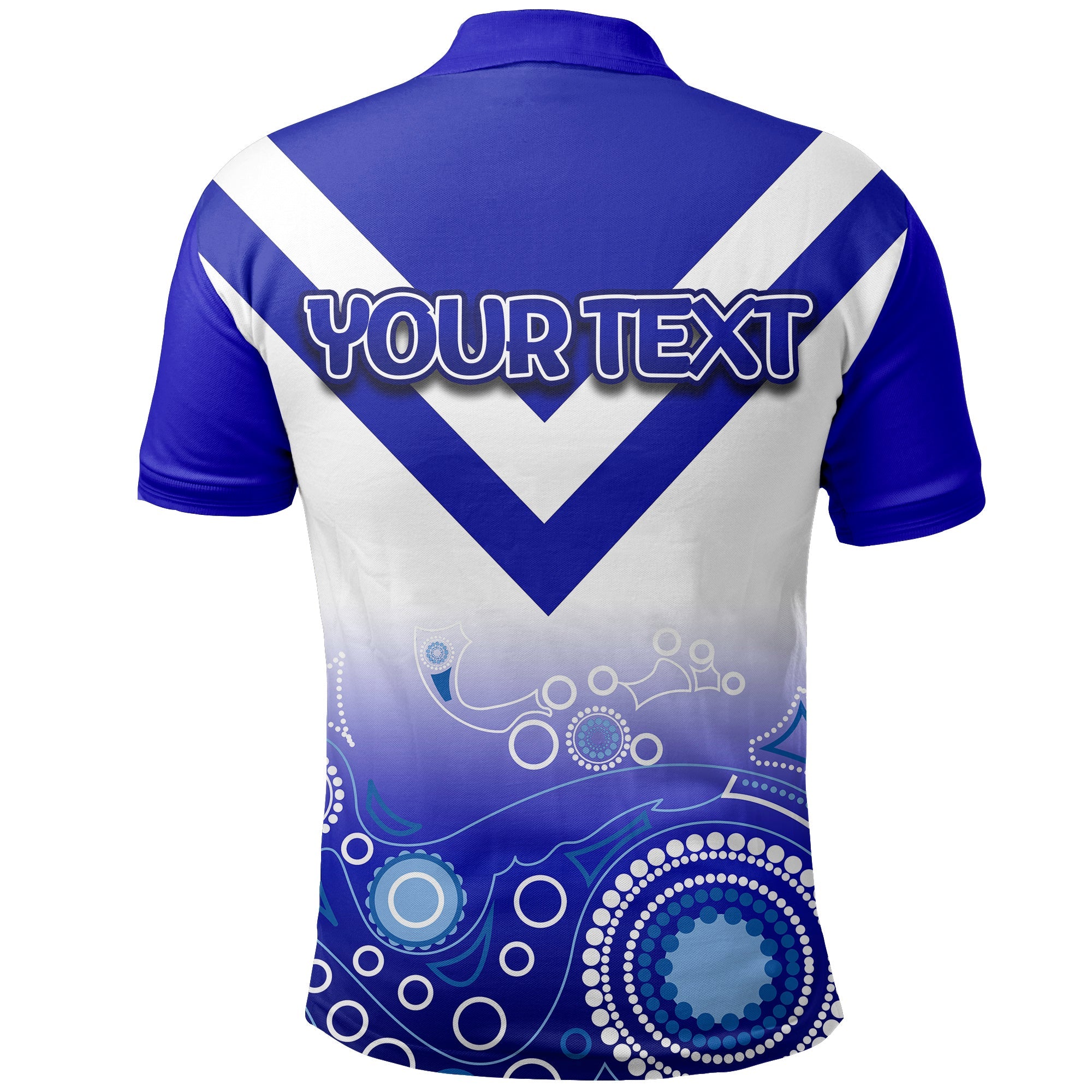 custom-personalised-bulldogs-polo-shirt-aboriginal-simple